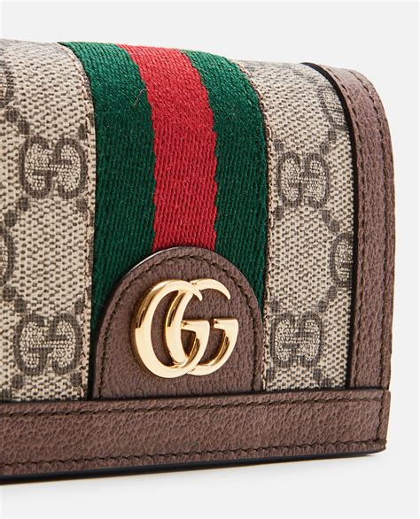 gucci - mini wallet - polyurethane - brown|Gucci wallet clearance.